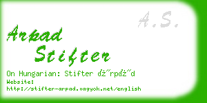 arpad stifter business card